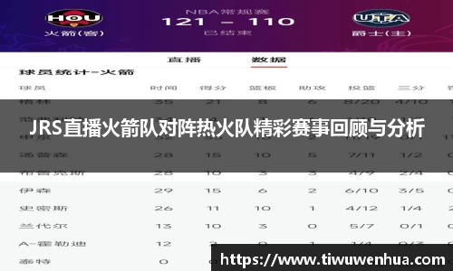 JRS直播火箭队对阵热火队精彩赛事回顾与分析