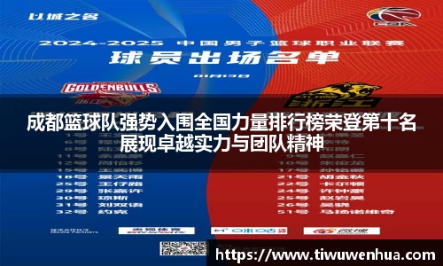 成都篮球队强势入围全国力量排行榜荣登第十名展现卓越实力与团队精神