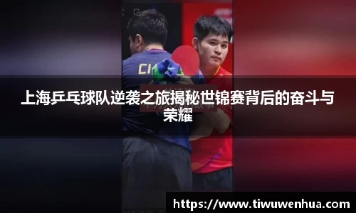 上海乒乓球队逆袭之旅揭秘世锦赛背后的奋斗与荣耀